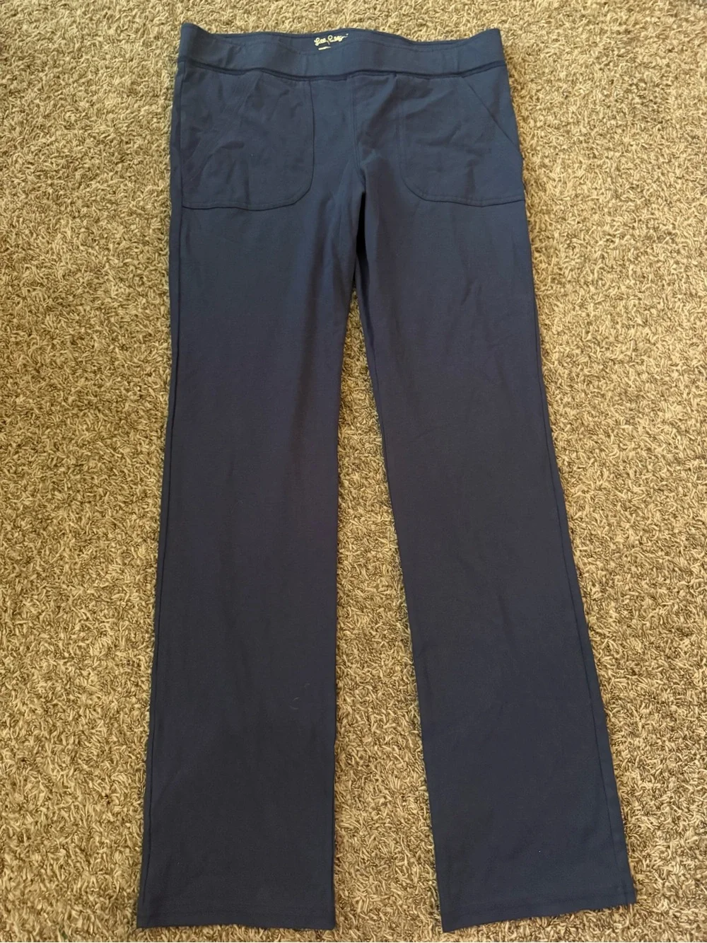 Lilly Pulitzer Navy Straight-Leg Women's Dress Pants Large - Picture 1 of 5